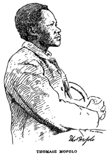 Sketch of Thomas Mofolo by Frédéric Christol