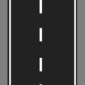 Standard road centre line on urban and residential roads.