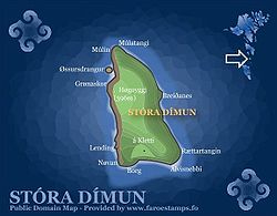 Map of Stóra Dímun