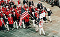 נבחרת ארצות הברית צועדת בטקס פתיחת האולימפיאדה
