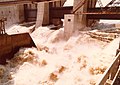 Opened floodgates during construction