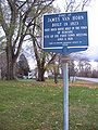 This is a sign which the Newfane Historical Society placed on the front lawn of the Van Horn Mansion in 1984.