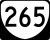 State Route 265 marker
