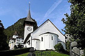 Château et église de Wimmis.