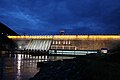 Zeya Dam at night