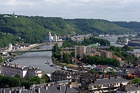 L'île Lacroix vue depuis la cathédrale Notre-Dame de Rouen.