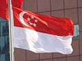 The national flag of Singapore