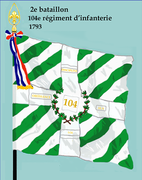 Drapeau du 2e bataillon du 102e régiment d'infanterie de ligne de 1793