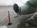 Canadian North 737-200 engine gravel kit vortex dissipator in profile view