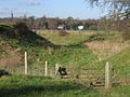 Earthworks are all that remains of the 12th century Aldford Castle