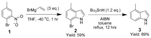 The Dobbs modification of the Bartoli indole synthesis