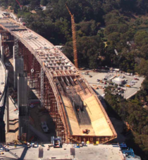Late 2011 Progress: A portion of the SAS span is seen the bottom of the image.