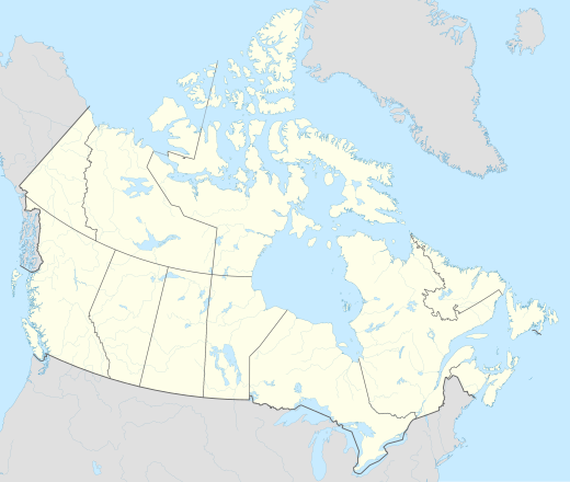 Map of Kanada showing the locations of World Heritage Sites