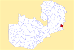 District location in Zambia