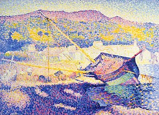 Henri-Edmond Cross, La Barque bleue, 1899.