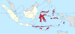 東インドネシアの位置