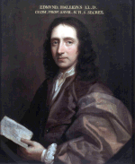 Edmond Halley retratado em 1687.