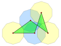 A single-crossing polygon, like this equilateral pentagon, has density 0.