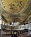 Spiegeldecke mit oval gerahmtem Deckenbild (evangelische Kirche Großerkmannsdorf/Sachsen)