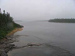 Flows into the Jacques Cartier Strait, in the Gulf of St. Lawrence