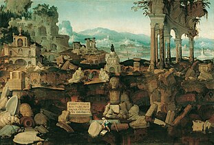 Herman Posthumus, Paysage avec des ruines.