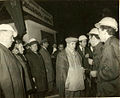 Nicolae Ceauşescu visiting the works in 1977