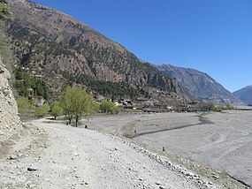 A aldeia de Kobang vista de sul