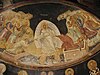 Raising Adam and Eve is almost always depicted in the East as part of the Resurrection, as in this mural where Satan is bound in Hell, Chora Church, Istanbul, c.1315.
