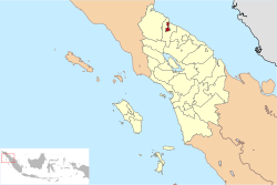 Location within North Sumatra