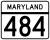 Maryland Route 484 marker