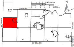 Location of Madison Township, Sandusky County, Ohio.