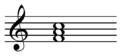 Root position F major chord: F,A,C.