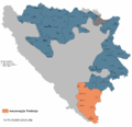 Mezoregija Trebinje prema Prostornom planu Republike Srpske; isti prostor je i u nadležnosti CJB Trebinje