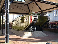 Mark IV Female tank preserved at Ashford, Kent