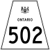 Highway 502 marker