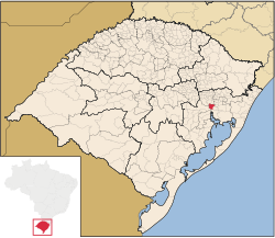 Localização de Nova Santa Rita no Rio Grande do Sul