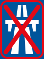 End of dual-carriage freeway