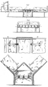 Cabinet bed patent diagram. The bed folds up to create space.