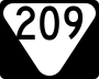 State Route 209 marker