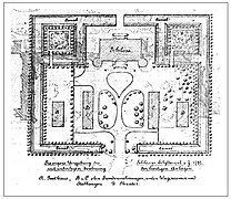 Plan of Sibyllenort in 1792 with expansions started in 1851