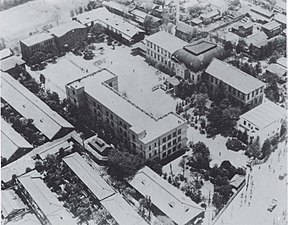 Old aerial photo of the university