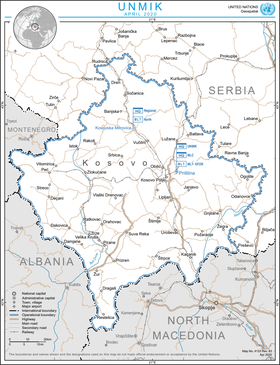 Localização de Kosovo