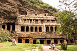 Fort-storeyed rock-cut Hindu temple