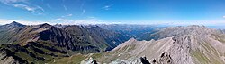 Vue sur la vallée depuis le Bric Bucie.