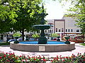 Vasbinder Fountain at Central Park on the square in downtown Mansfield.