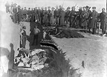 Massacre de Wounded Knee, 1890, Dakota du Sud, États-Unis.