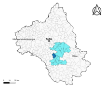 Alrance dans le canton de Raspes et Lévezou en 2020.