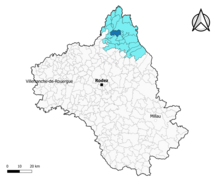 Saint-Symphorien-de-Thénières dans l'intercommunalité en 2020[Note 3].