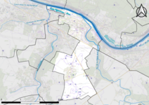 Carte montrant en couleurs le relief d'une commune