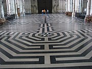 Labyrinth with Chartres pattern at Amiens Cathedral